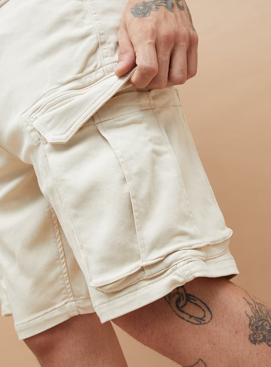 Jack&Jordan best beige denim lycra men cargo shorts