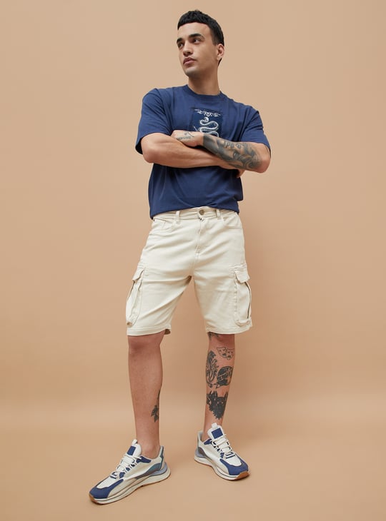 Jack&Jordan best beige denim lycra men cargo shorts