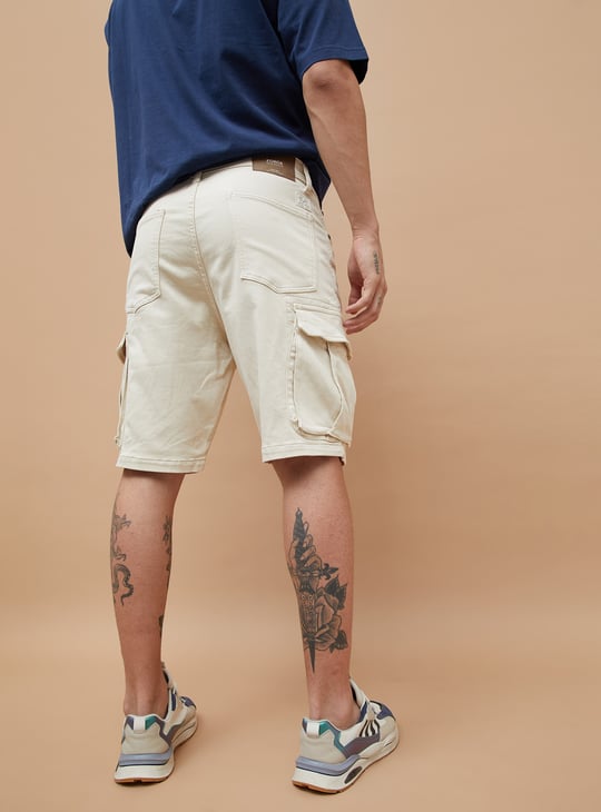 Jack&Jordan best beige denim lycra men cargo shorts