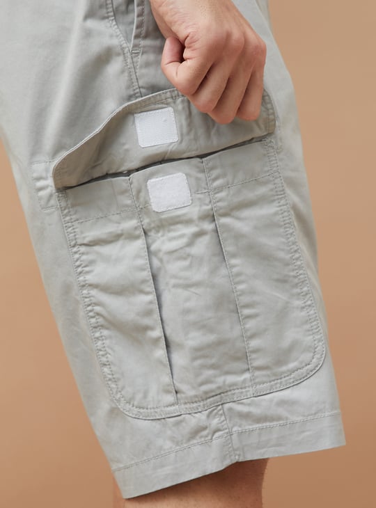Jack&Jordan best LIGHT GHREY denim lycra men cargo shorts