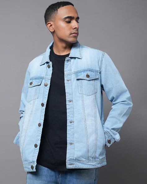 Jack&Jordan Light blue Denim jacket for men - Main Image
