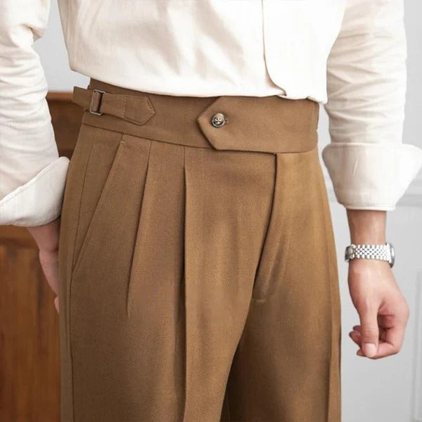 Jack&Jordan Dark Broun Premium Italian Cut Cotton Gurkha Pant.