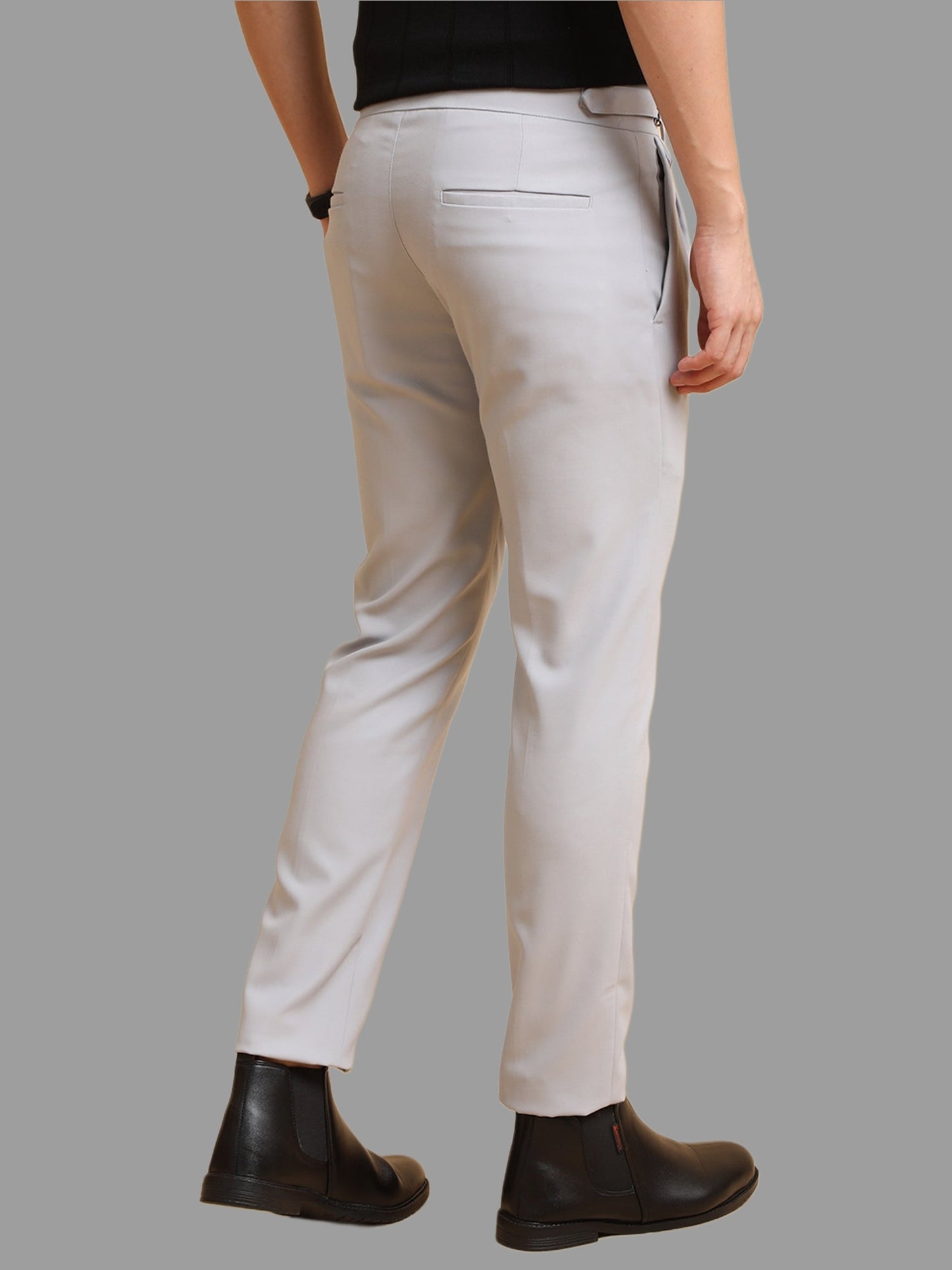 Jack&Jordan Grey Premium Italian Pattern Cotton Gurkha Pant.