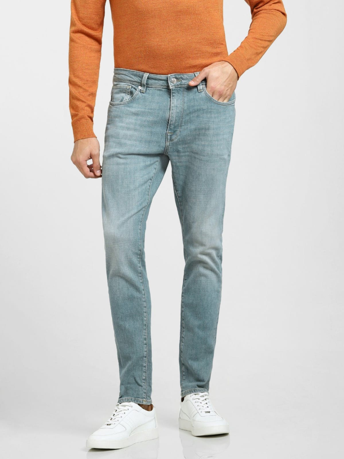J&J light sky faded men jeans