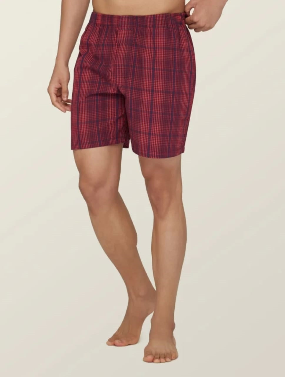 Jack&Jordan red check men cotton boxer