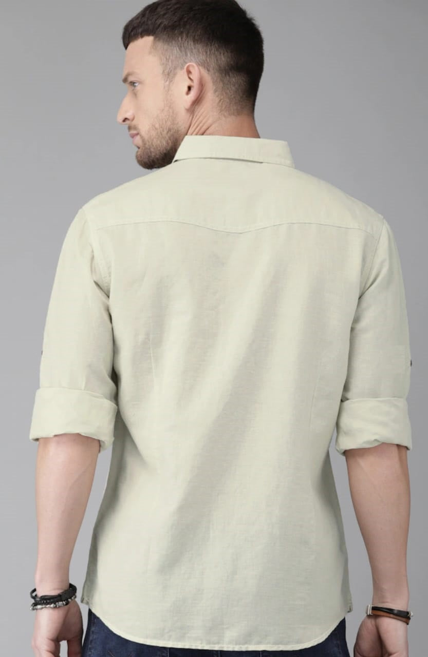 jack&Jordan off white denim men shirt