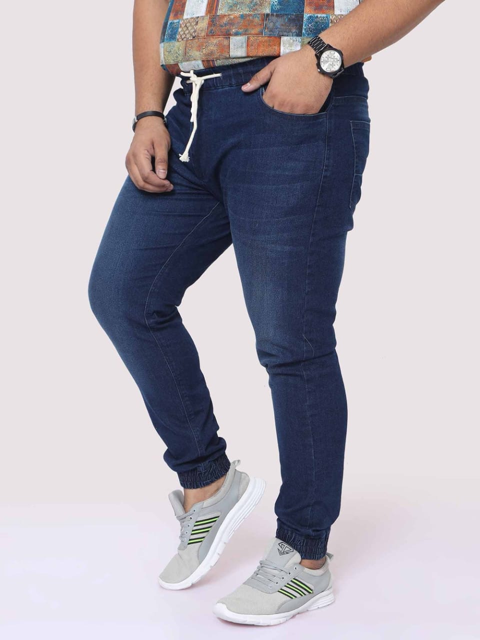 Jack&Jordan blue color plus size men jeans