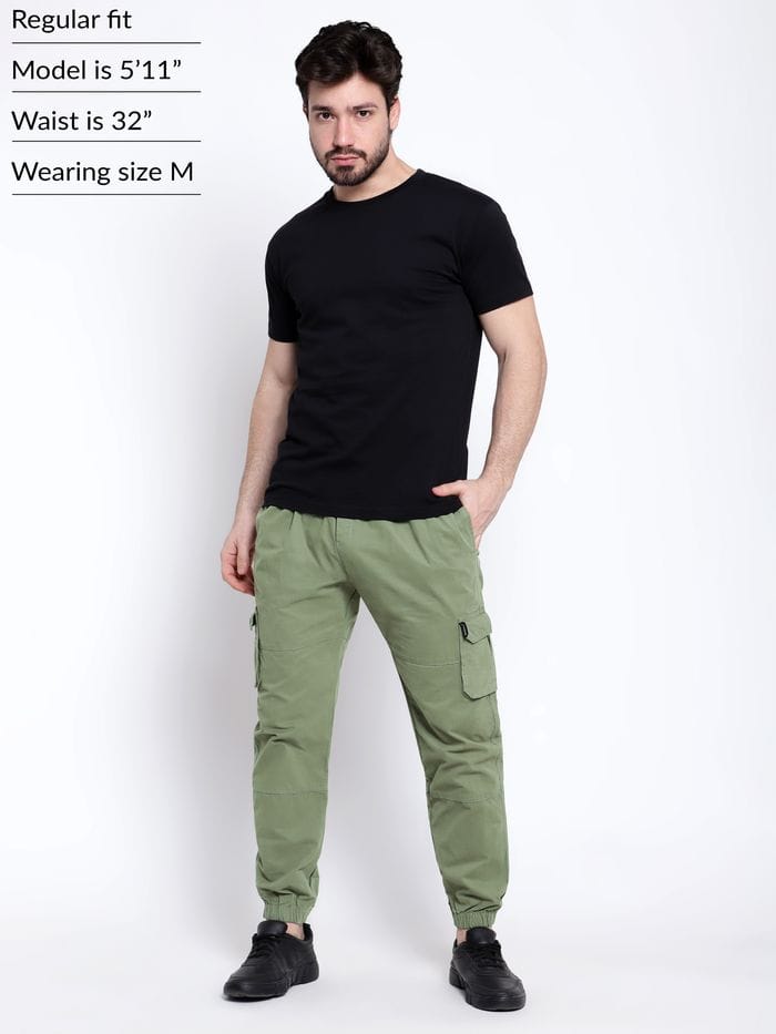 Jack&Jordan Best fabric olive Green men jogger