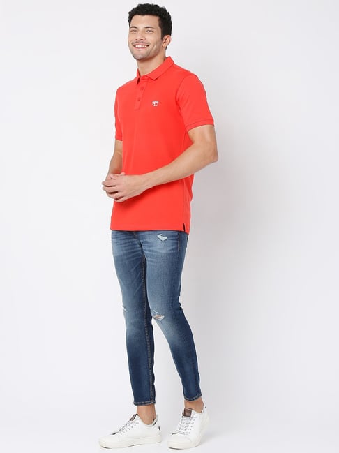 Jack&Jordan super light denim cotton lycra damage men jeans