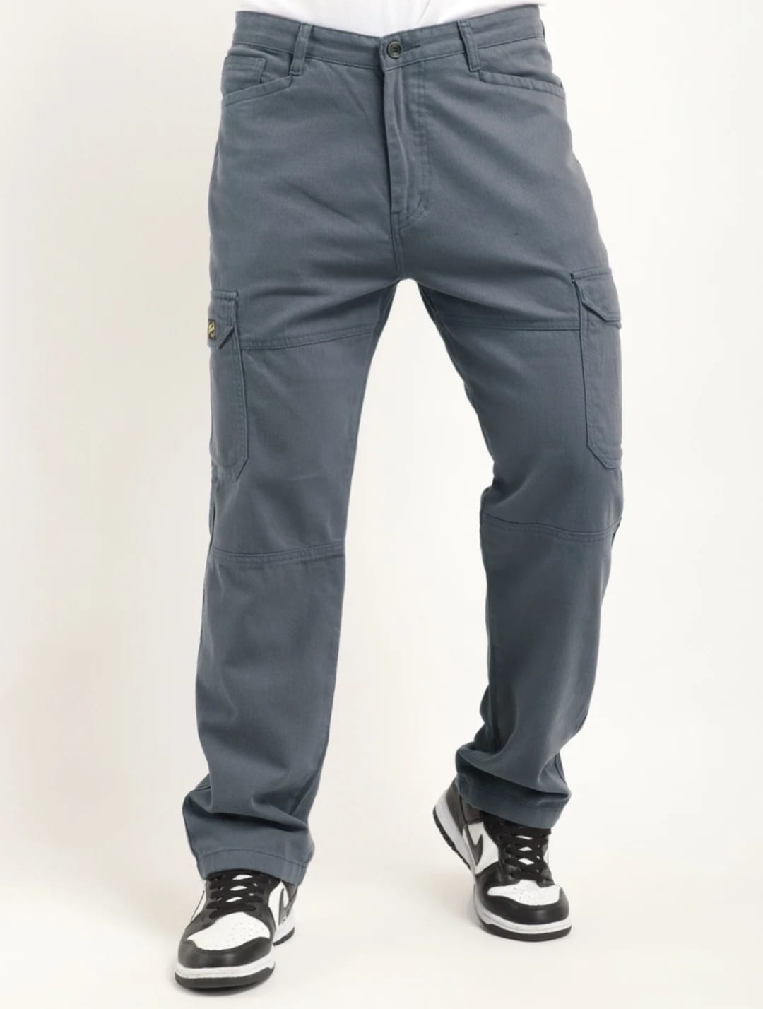 Jack&Jordan 6 pocket authentic fabric men grey cargo