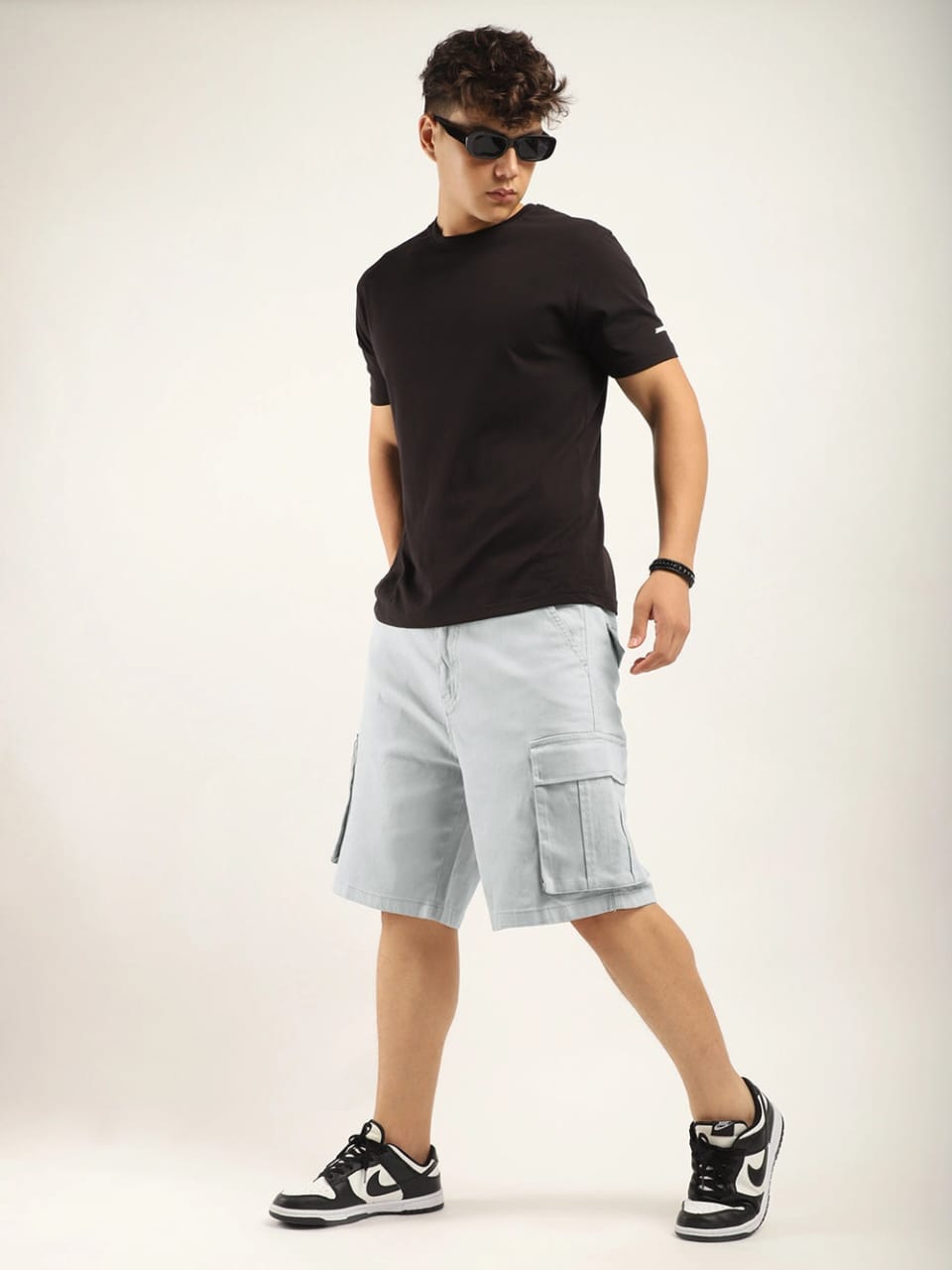 Jack&Jordan denim grey cargo men shorts