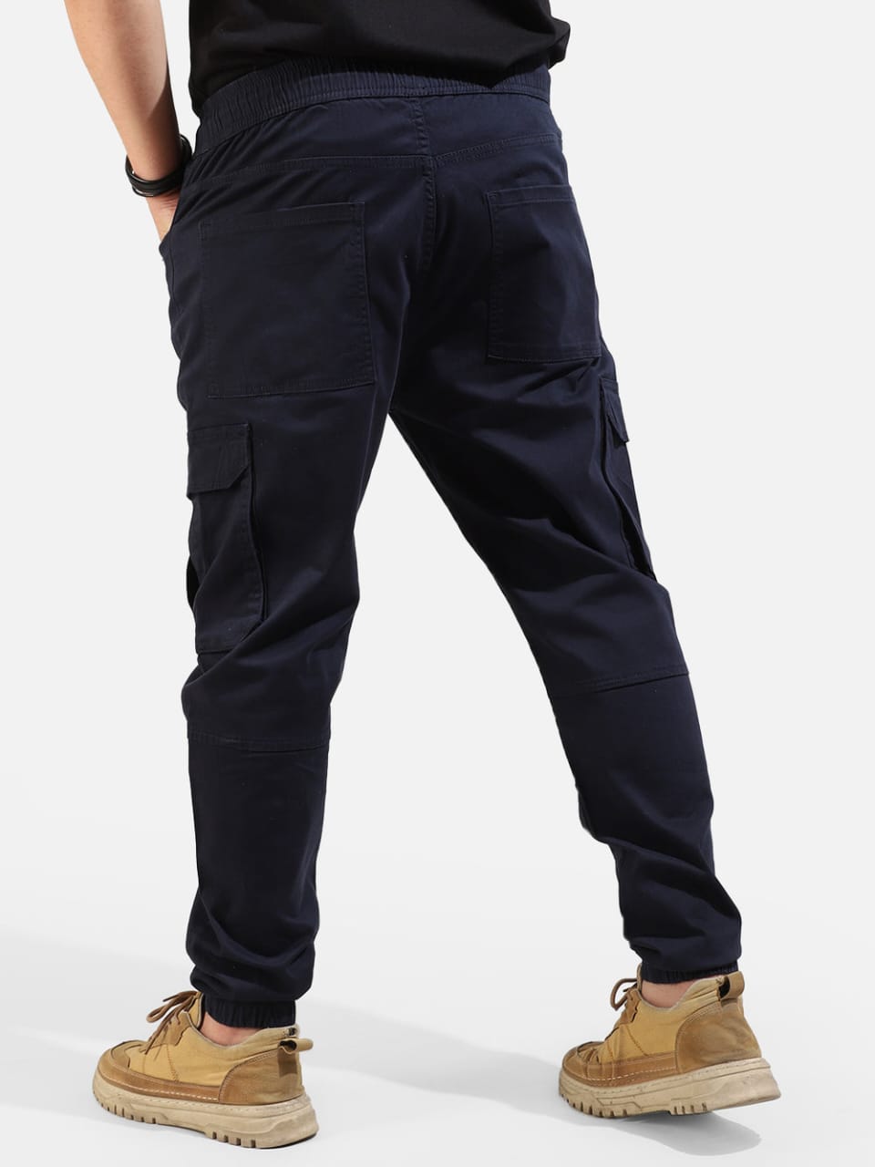 Jack&Jordan men Navy Blue 6 pocket cargo