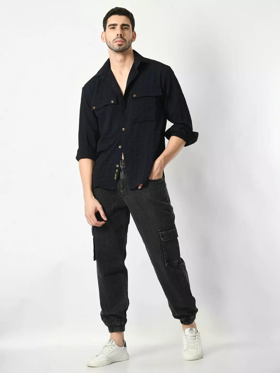 Jack&Jordan z-black men stretchable jogger