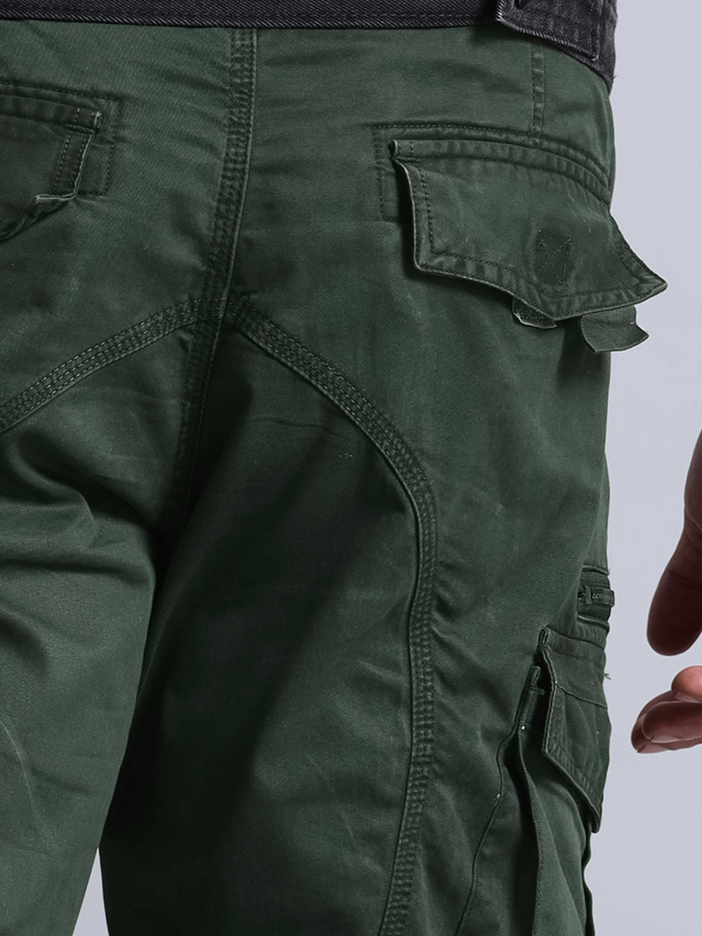 Jack&jordan cotton olive green men cargo