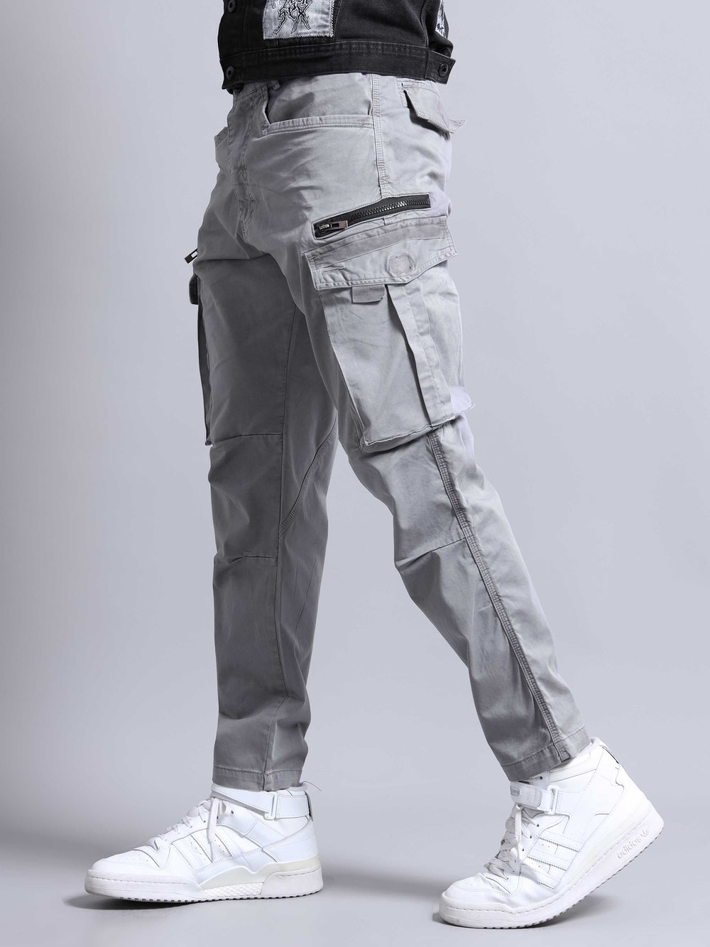 Jack&Jordan cotton light grey men cargo