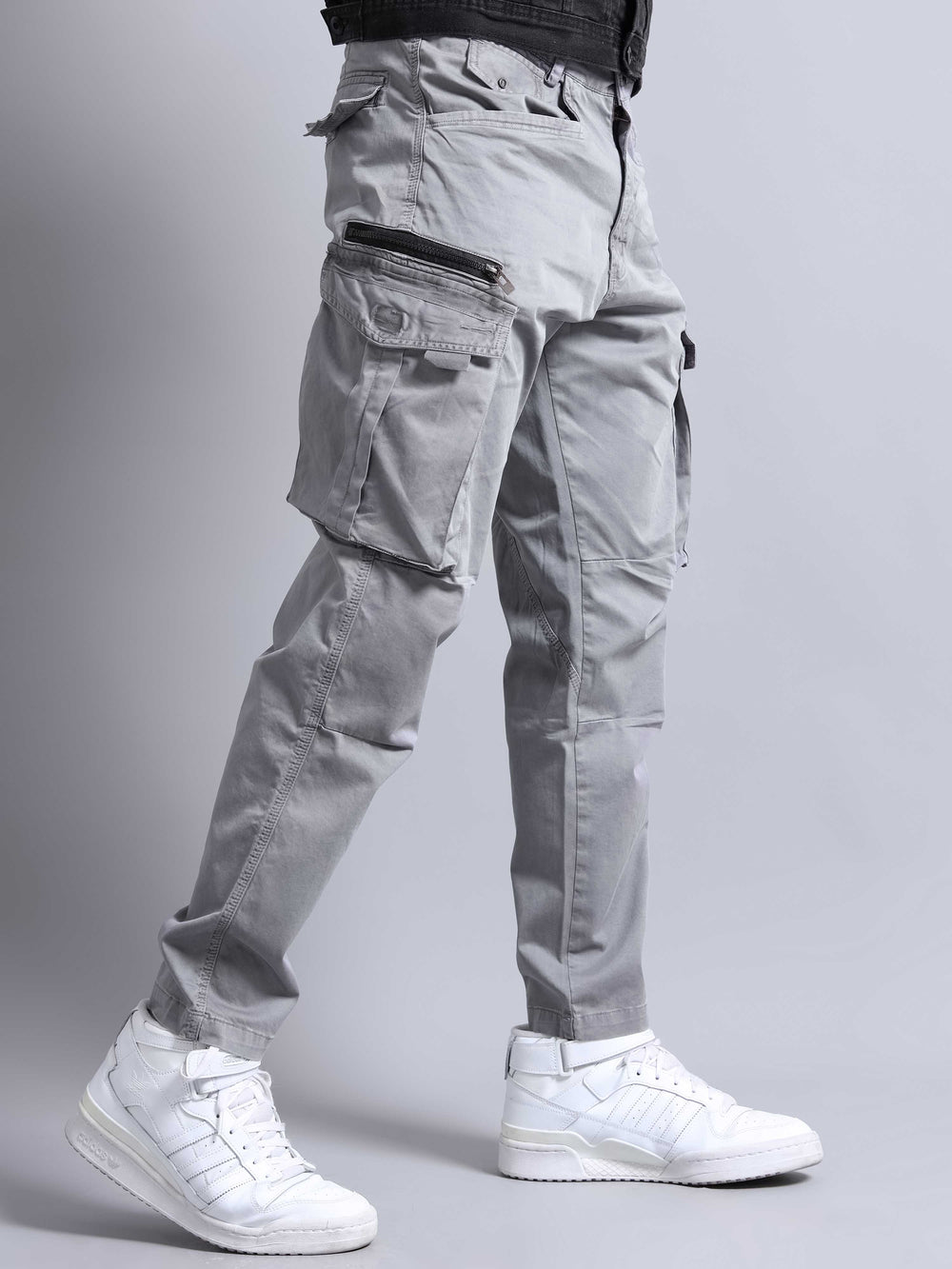 Jack&Jordan cotton light grey men cargo