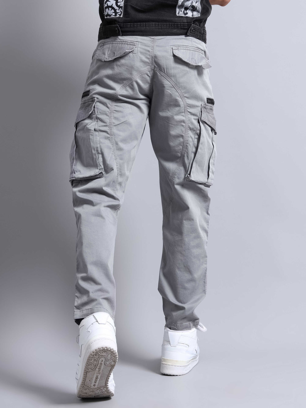 Jack&Jordan cotton light grey men cargo