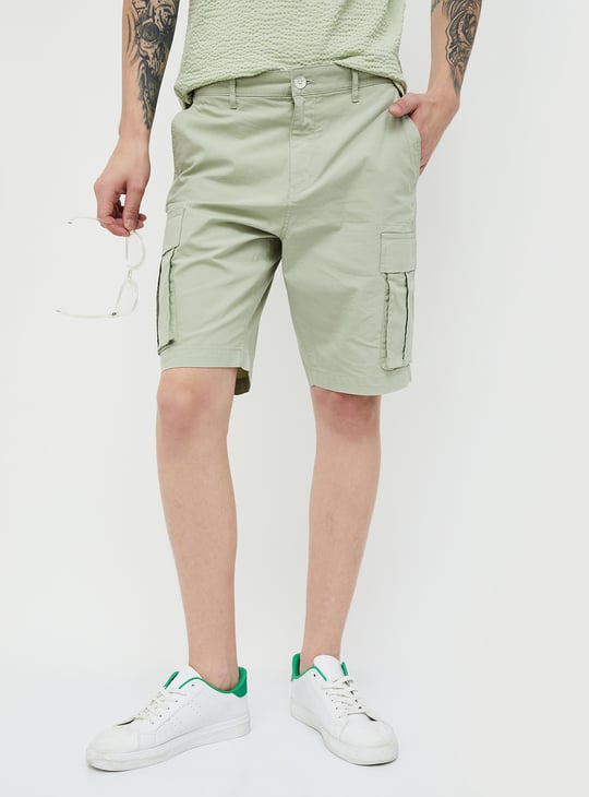 Jack&Jordan best olive green denim lycra men cargo shorts