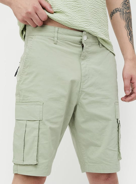 Jack&Jordan best olive green denim lycra men cargo shorts