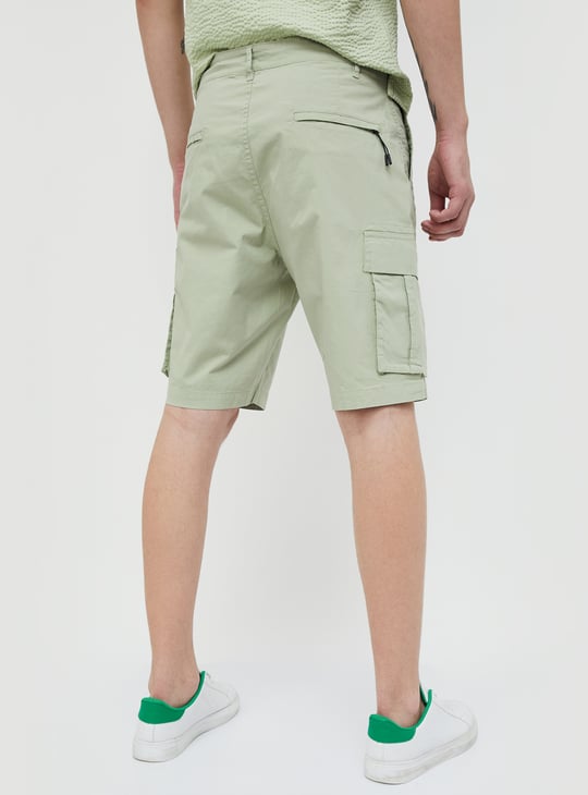 Jack&Jordan best olive green denim lycra men cargo shorts