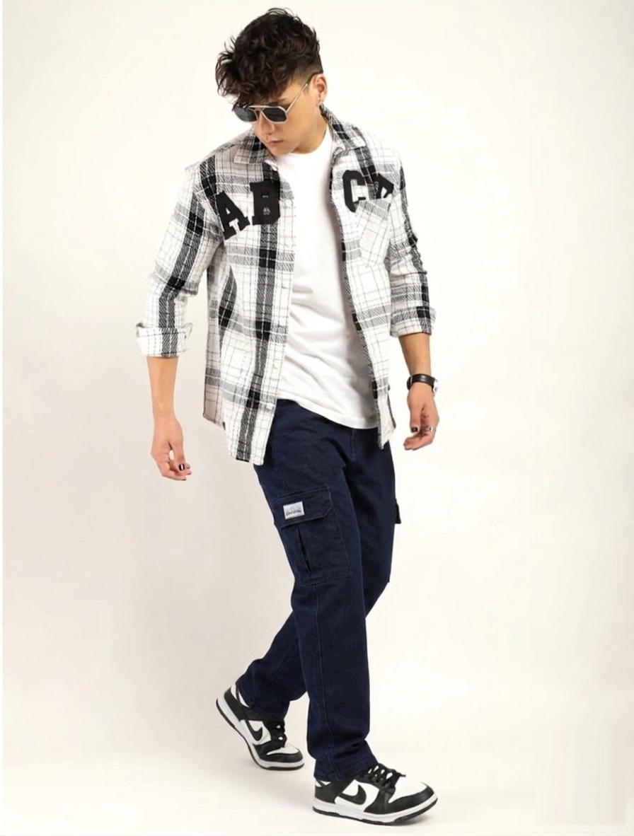 Jack&Jordan best Ultra Dark Blue men denim cargo