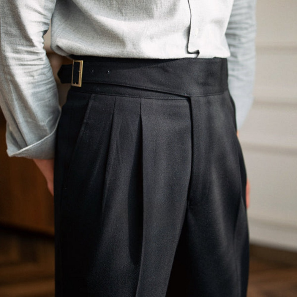 Jack&Jordan Indigo Blue Premium Italian Cut Cotton fully stretchable Gurkha Pant.