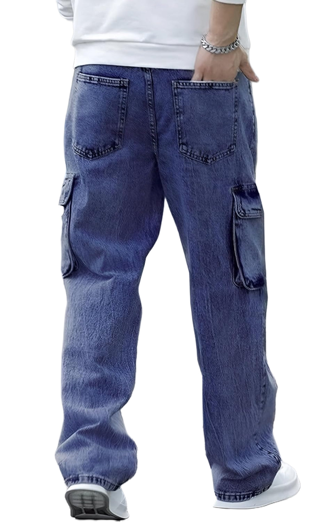 Jack&Jordan beggy fit blue denim for men .