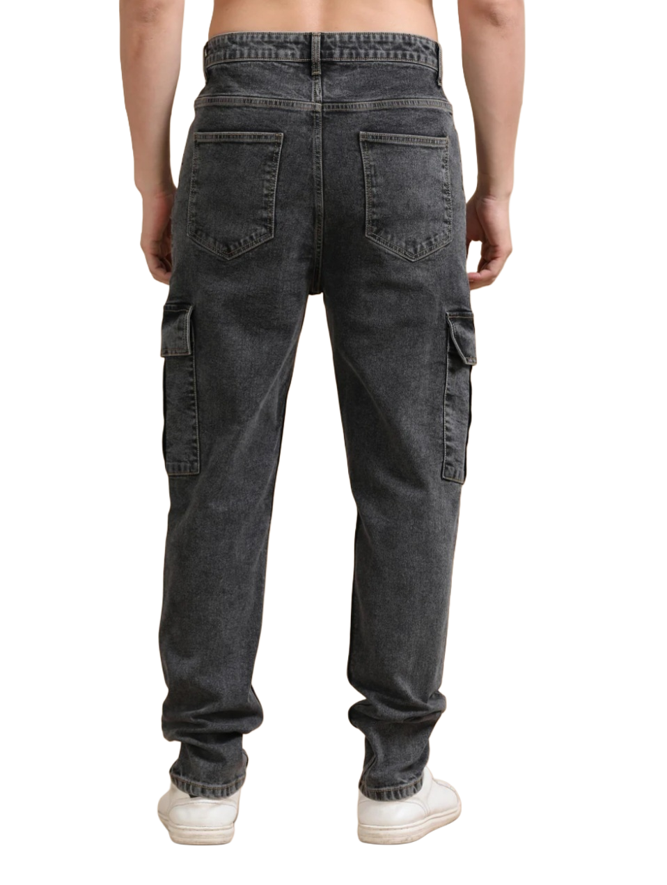 Jack&Jordan carbon grey denim cargo for men