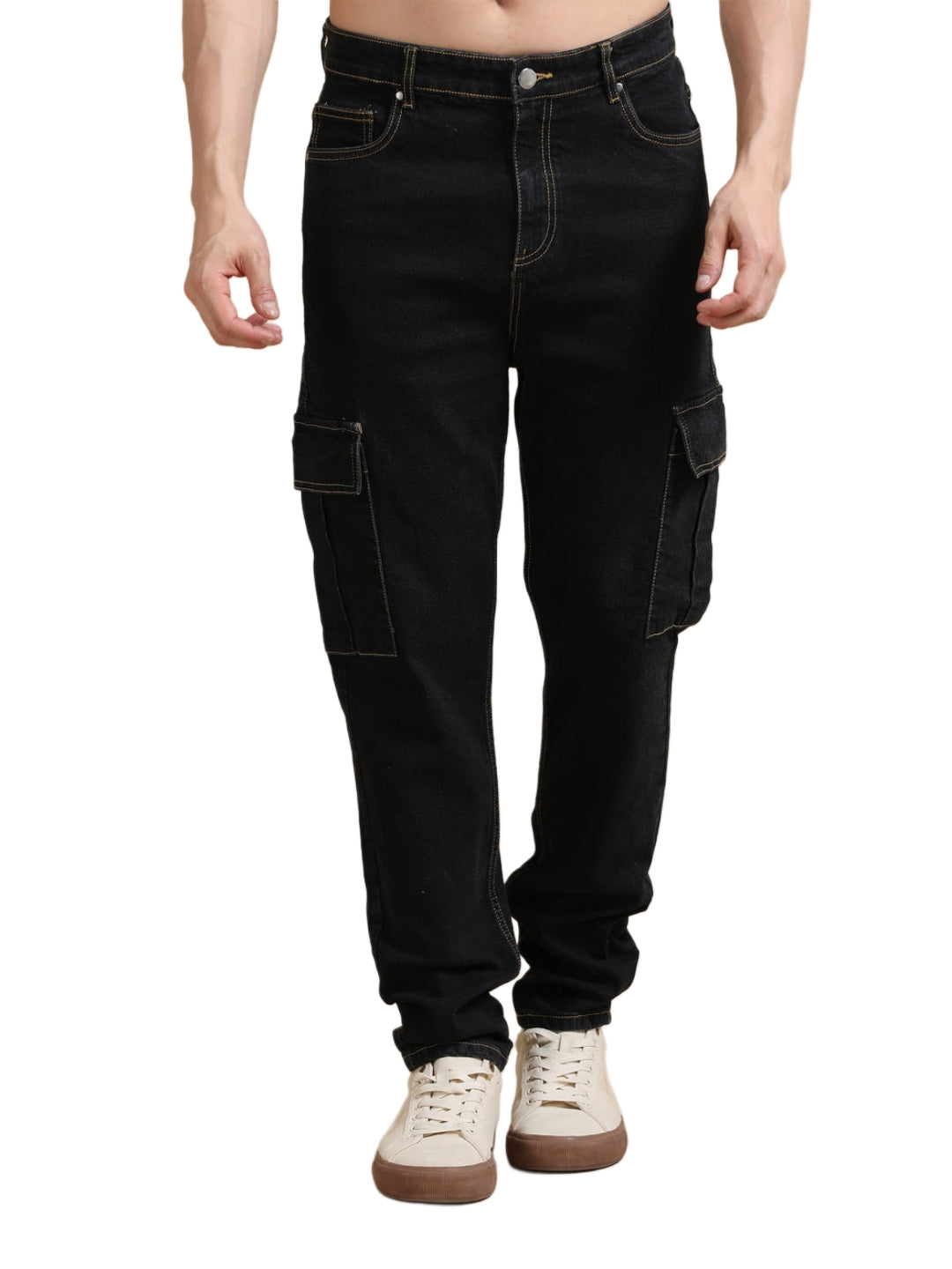 Jack&Jordan best quality ultra Black ( BUY 1 GET 1 FREE SET OF 2 ) men cargo
