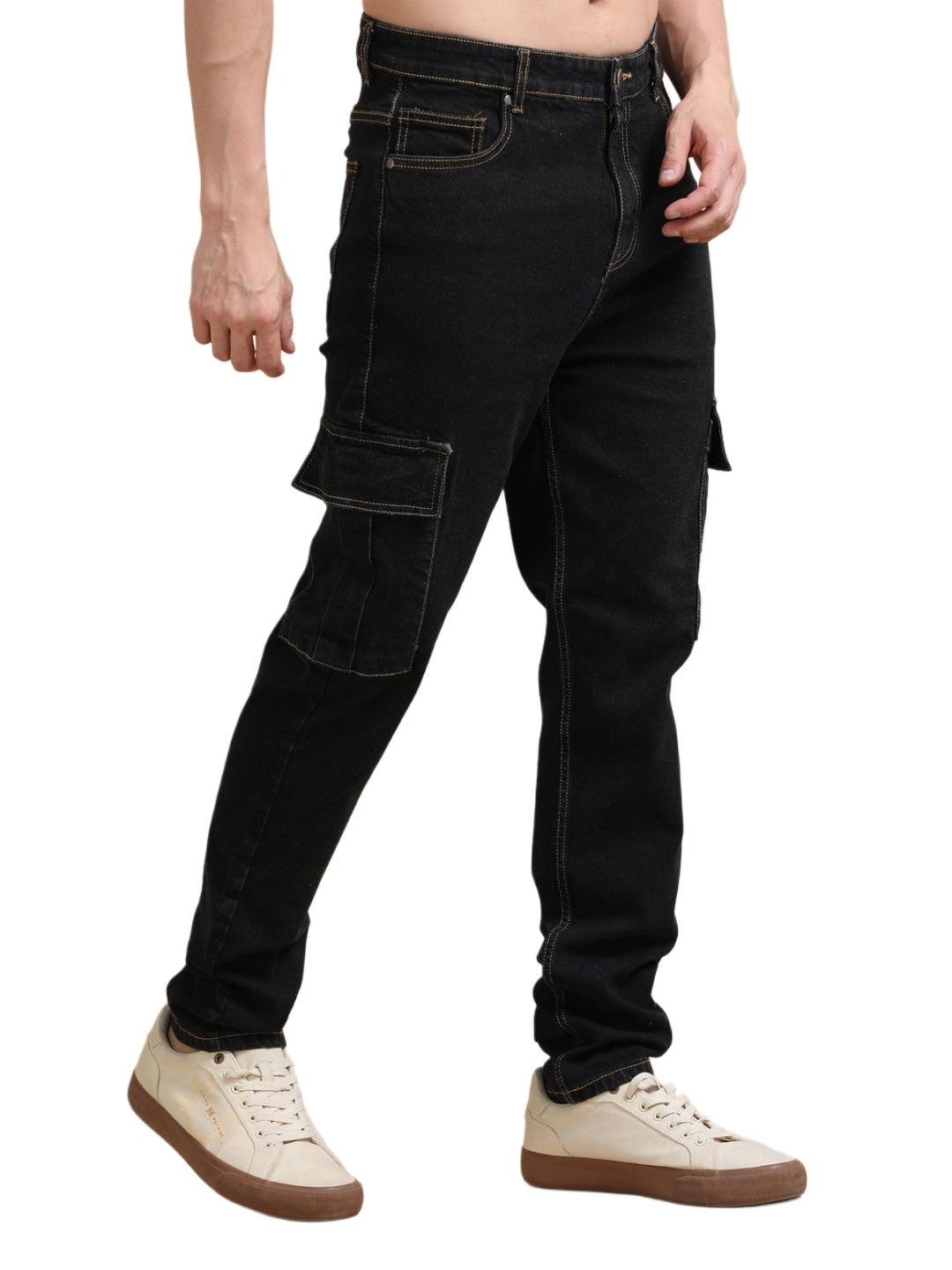Jack&Jordan best quality ultra Black ( BUY 1 GET 1 FREE SET OF 2 ) men cargo
