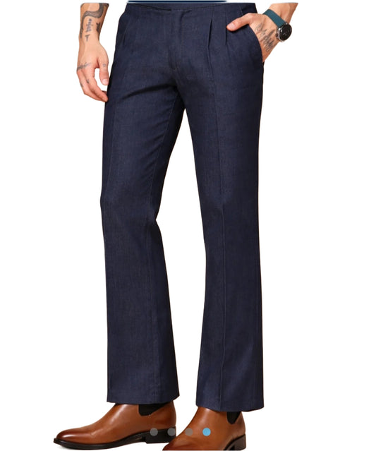 Jack&Jordan Dark Blue Premium Denim Boot-Cut  Italian Pattern Gurkha Pant.