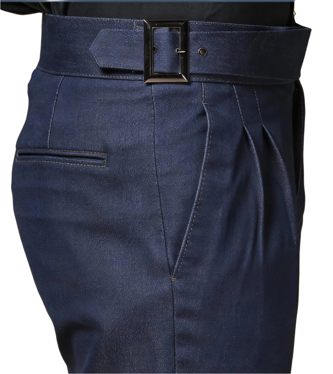 Jack&Jordan Dark Blue Premium Denim Boot-Cut  Italian Pattern Gurkha Pant.