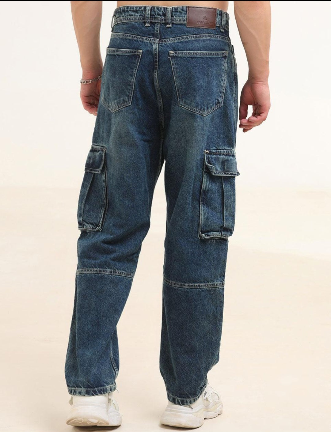 Jack&Jordan carbon base blue denim cargo for men