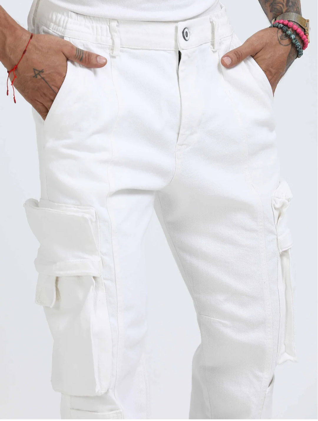 Jack&Jordan best white color men cargo
