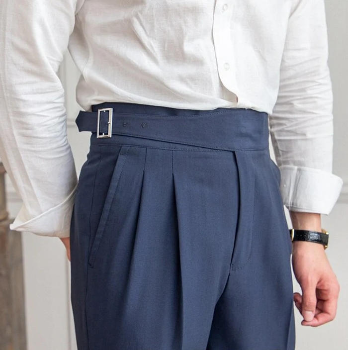 Jack&Jordan Navy Blue Premium Italian Pettarn Cotton Gurkha Pant.