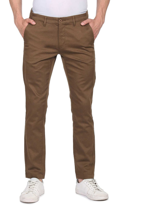 Jack&Jordan Dark brown stretchable men trouser