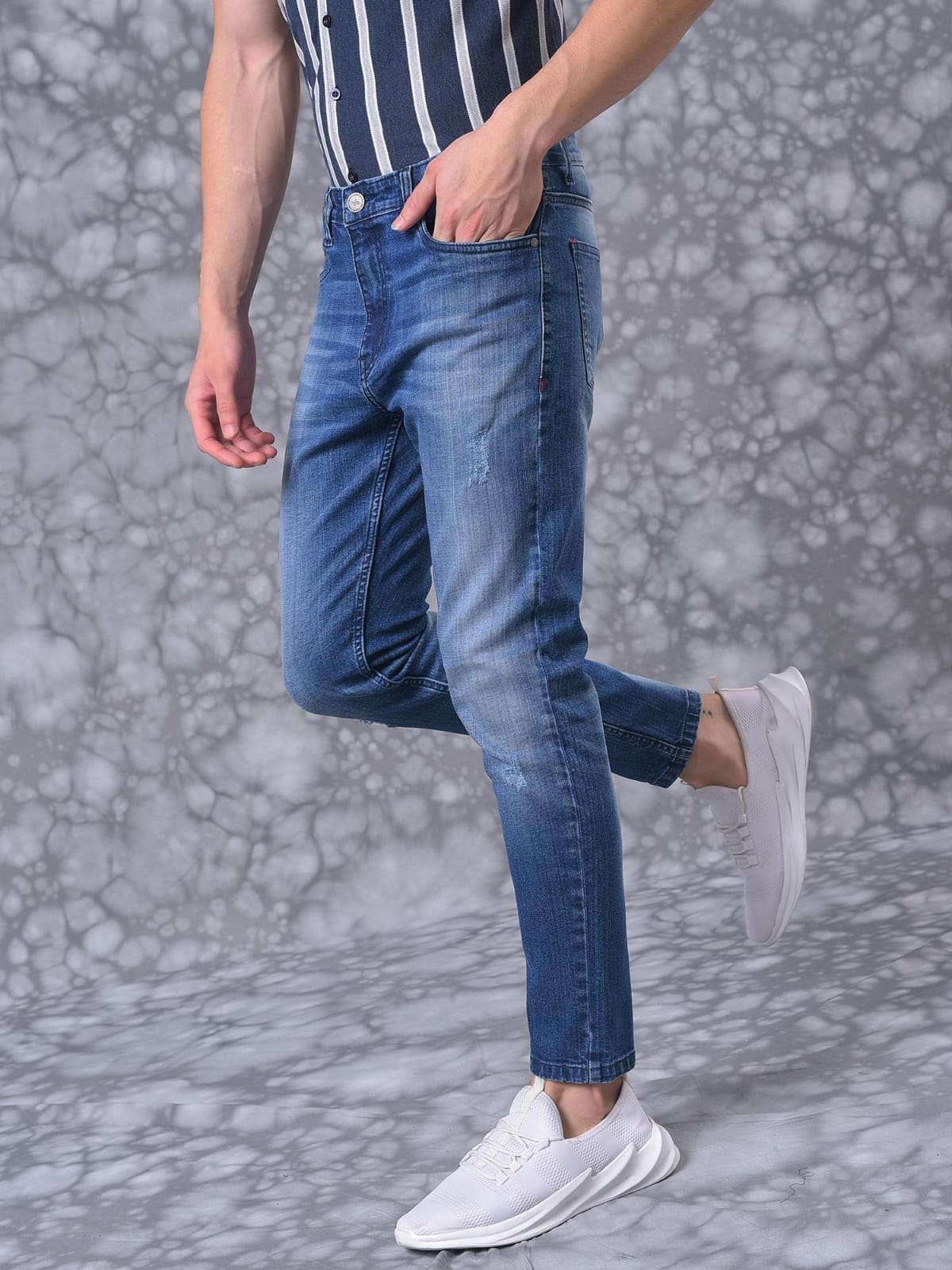 J&J dark blue jeans for men