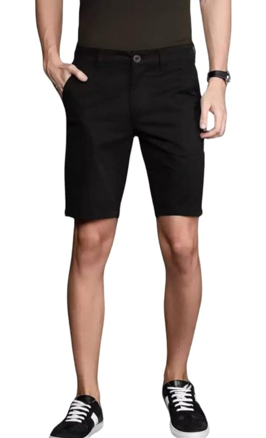 J&J fully stretchable black men shorts