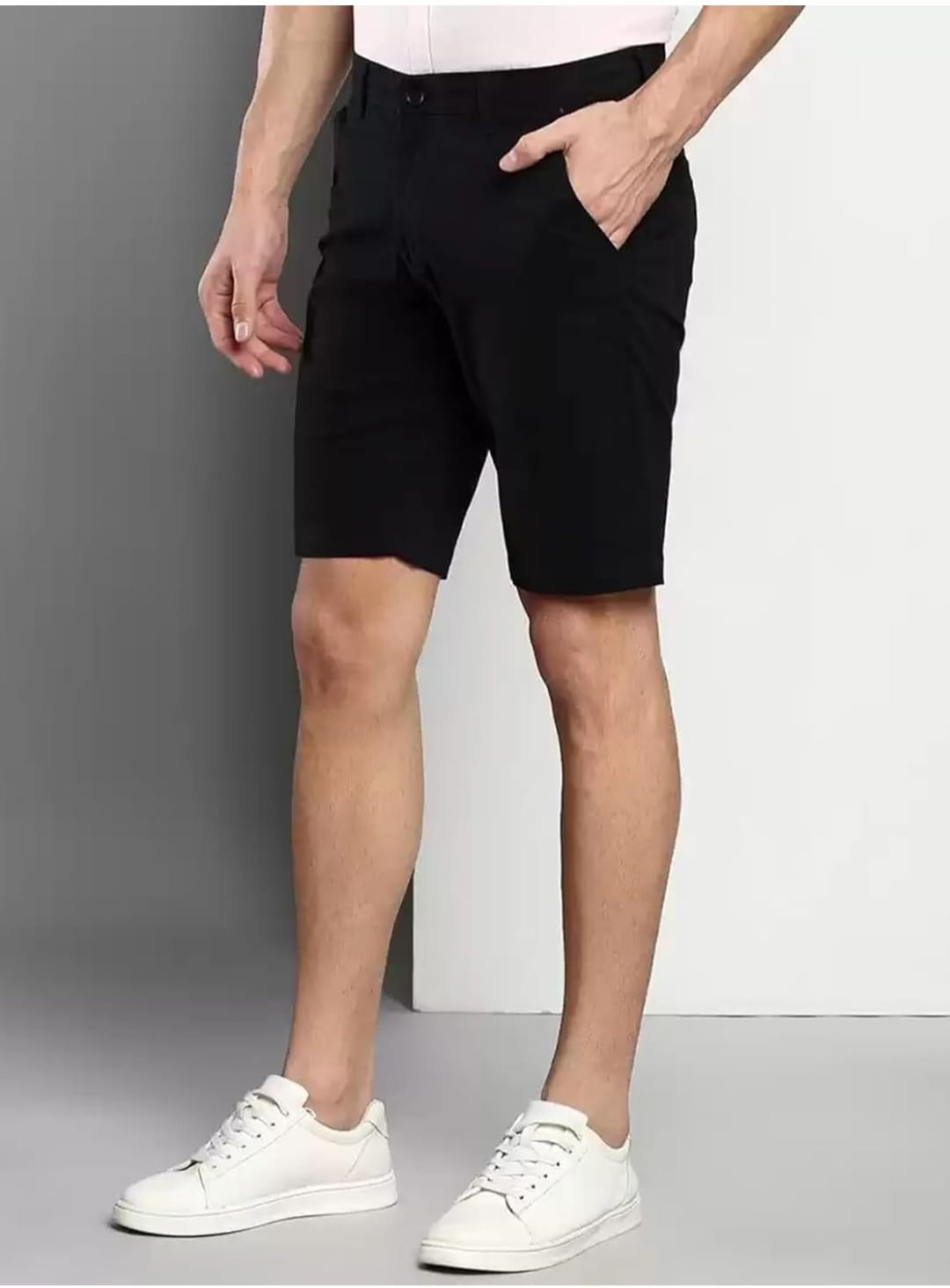 J&J fully stretchable black men shorts