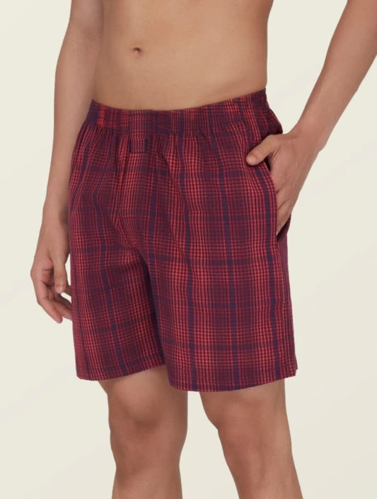 Jack&Jordan red check men cotton boxer