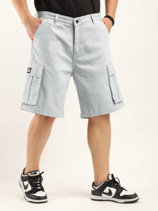Jack&Jordan denim grey cargo men shorts