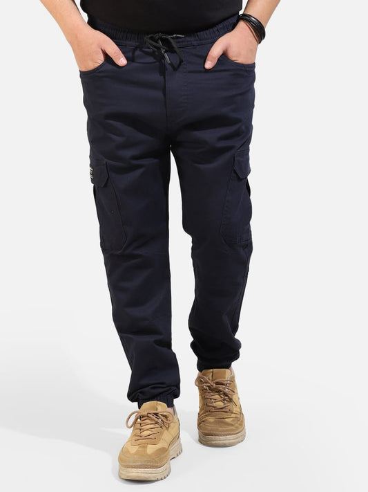 Jack&Jordan men Navy Blue 6 pocket cargo