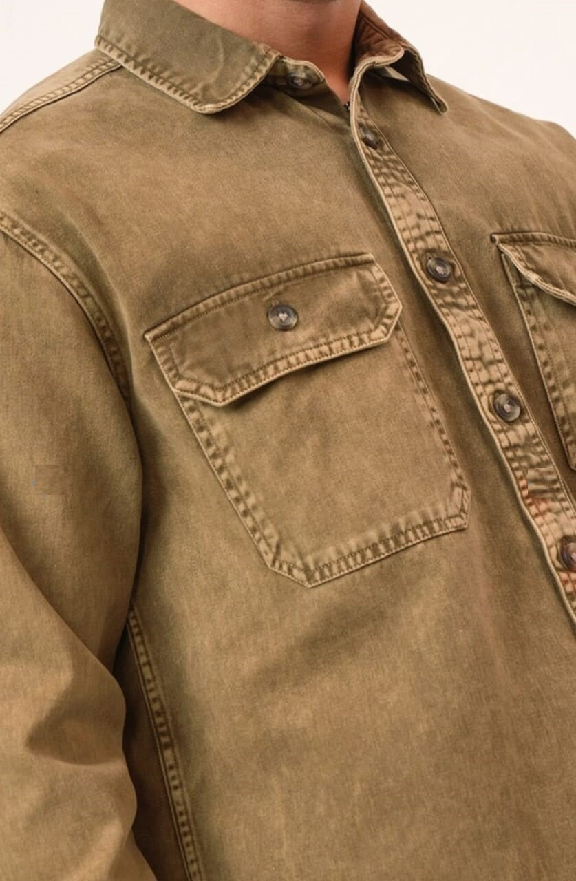 Jack&Jordan best mustard color denim shirt