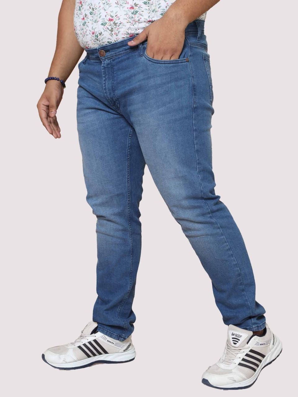 Jack&Jordan Light blue plus size men denim