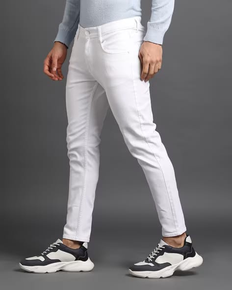 J&J white men denim jeans