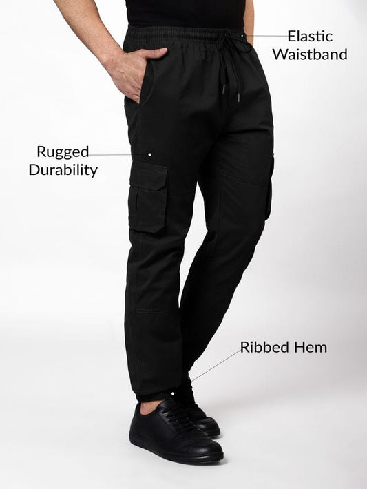 Jack&Jordan Best quality black color elastic men jogger