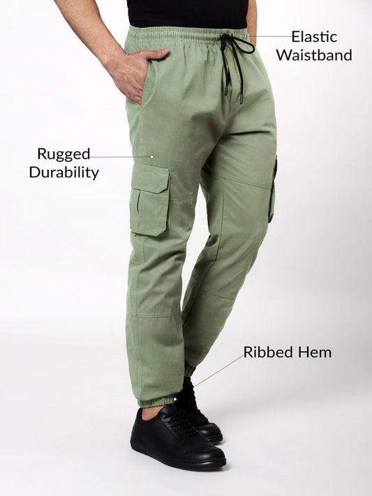 Jack&Jordan Best fabric olive Green men jogger