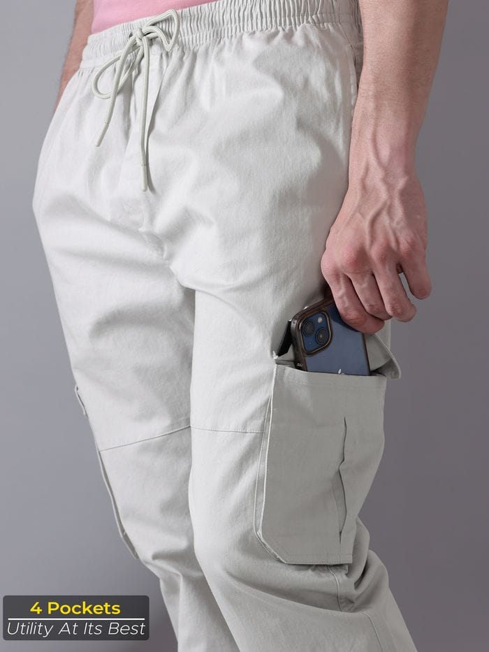 Jack&Jordan Best cotton denim fabric off white men jogger
