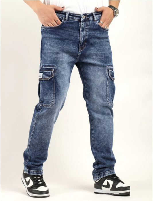 Jack&Jordan carbon blue denim cargo for men