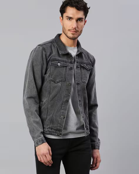 Jack&Jordan Black Denim jacket for men